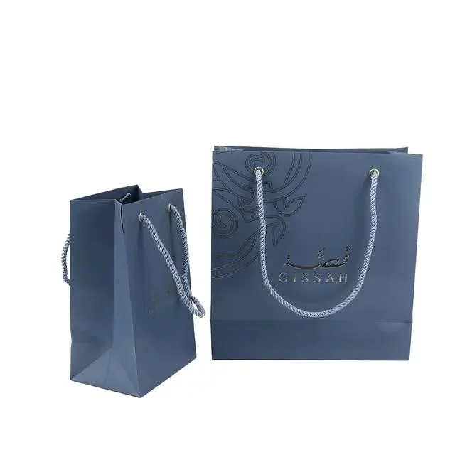 Shopping Custom Small Gift Perfume Paper Bags with Logo and Handles Customized Printed Paper Gift Bags with Your Own Logo